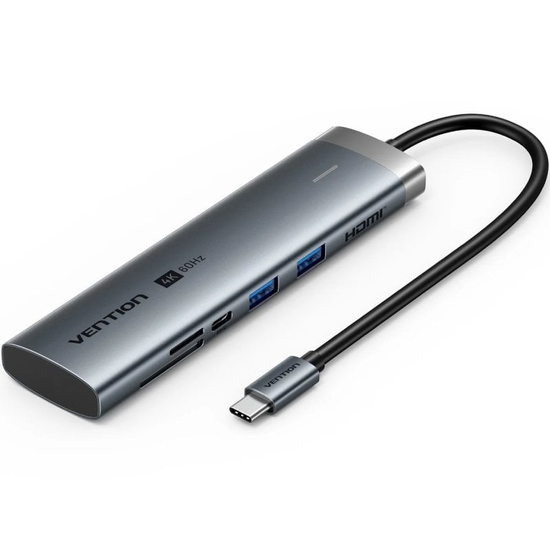 Base de Ligação USB Tipo C Vention TPSHB / 1xhdmi 4K / 2xusb / 2xusb Tipo C / 1xrj45 / 1xusb Tipo C…