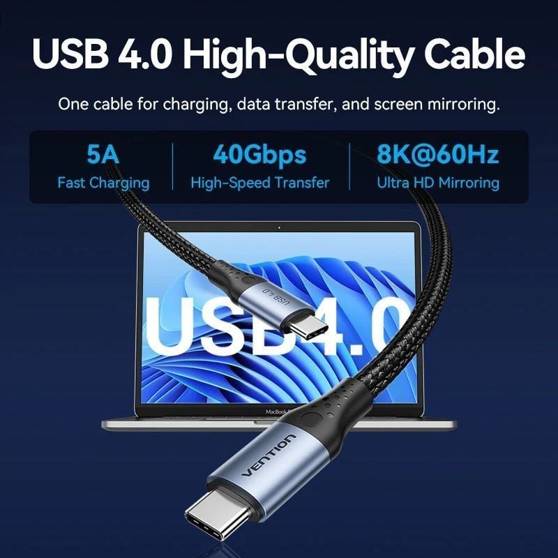Base de Ligação USB Tipo C Vention TPWH0 / 2xhdmi 4K / 1xdisplayport / 3xusb / 2xusb Tipo C / 1xusb…