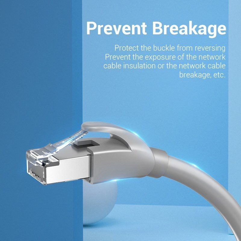 Capa Protetora RJ45 Vention Iodh0-50 / 50 Pcs / Cinzento