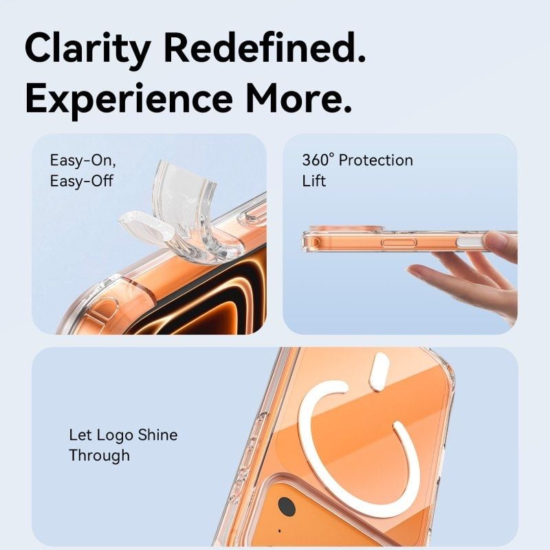 Capa Rígida com Magsafe Vention Concise Impact Kvbtcb-10 / Compatível com Iphone 17 / Transparente