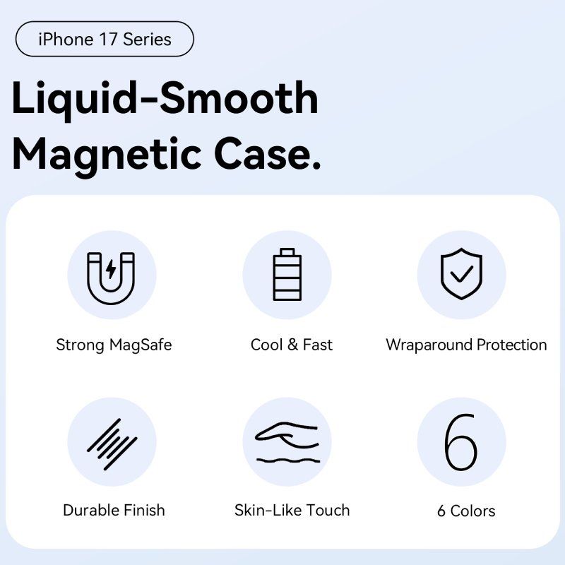 Capa de Silicone com Magsafe Vention Kvcvcg-20 / Compatível com Iphone 17 Air / Roxo