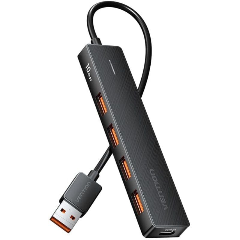 Hub USB 3.2 Vention CHOBB / 4xusb / 1xusb Type-c PD / 15cm / Preto