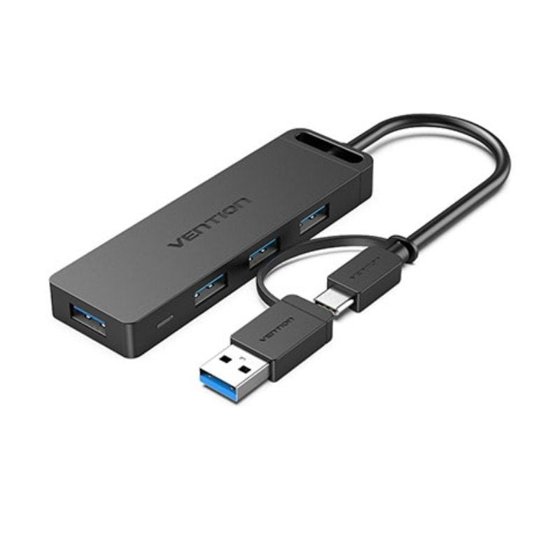 Hub USB 3.0 e USB Tipo C Vention CHTBB / 4xusb / USB Tipo C PD
