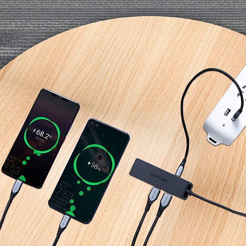 Vention TGKBB Hub USB Tipo C Vention TGKBB / 4xusb / 1xmicrousb PD / 15cm