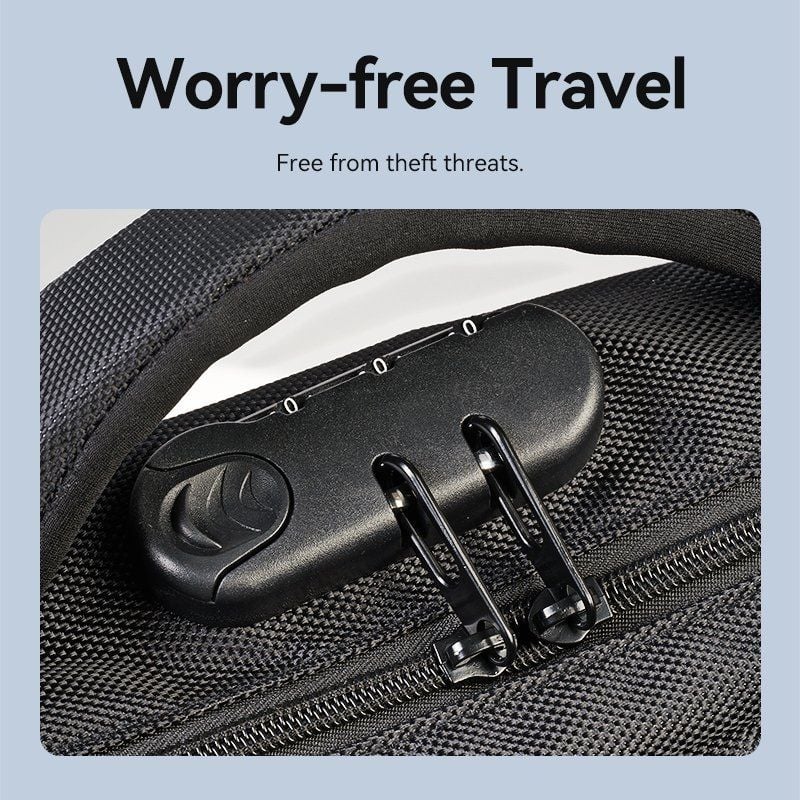Mochila Vention KRKB0 para Computadores Portáteis Até 17" / À Prova de Água / Porta USB / Antirroub…
