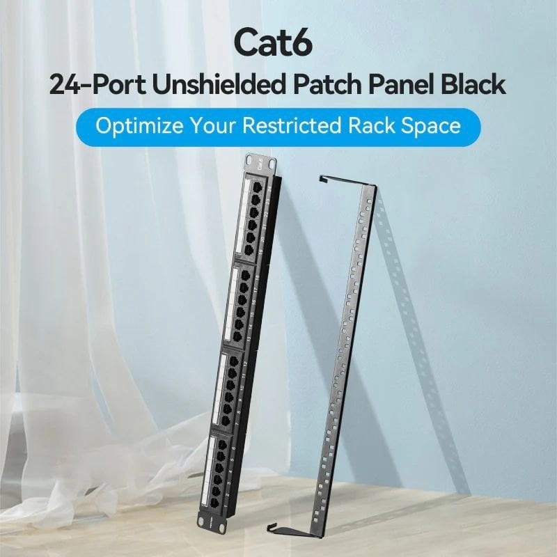 Patch Panel Vention KGCB0 / 24 Portas / Cat.6