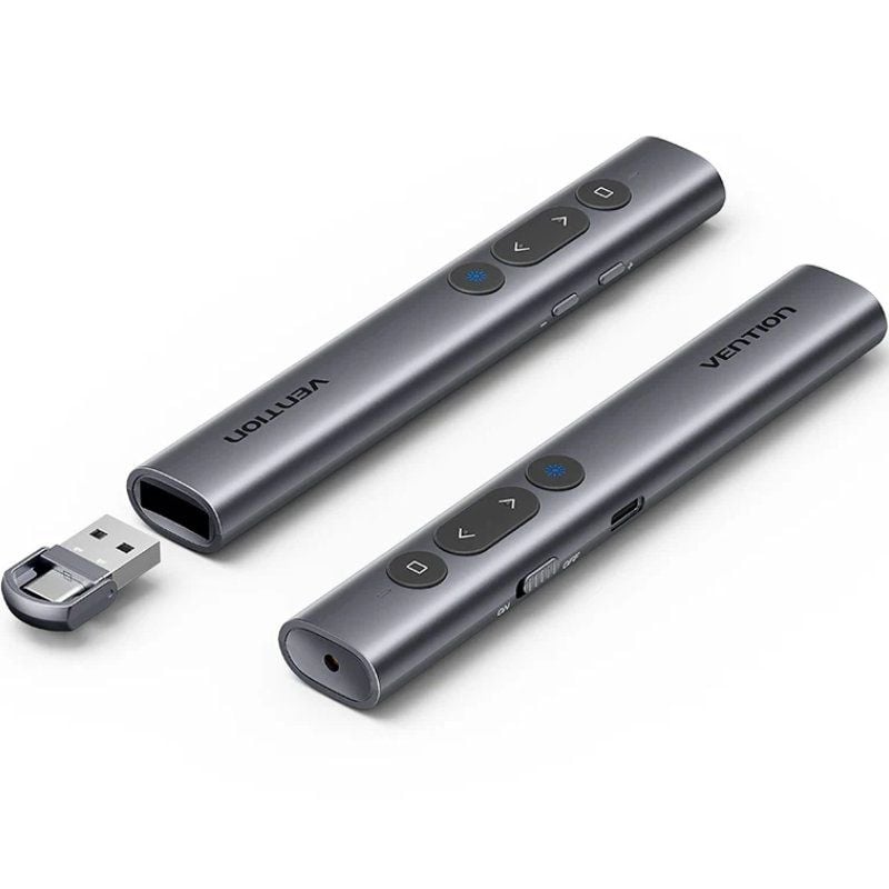 Apresentador sem Fios Bluetooth Vention KQJH0 / 2,4 Ghz / Cinzento