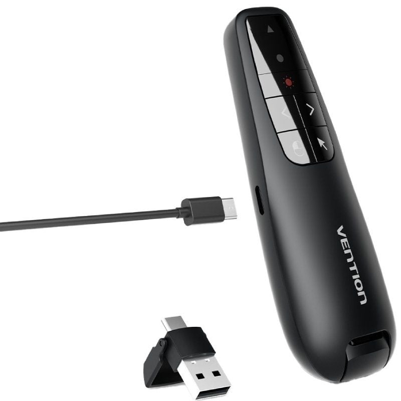 Apresentador sem Fios Vention KQPB0 / 2.4ghz / Preto