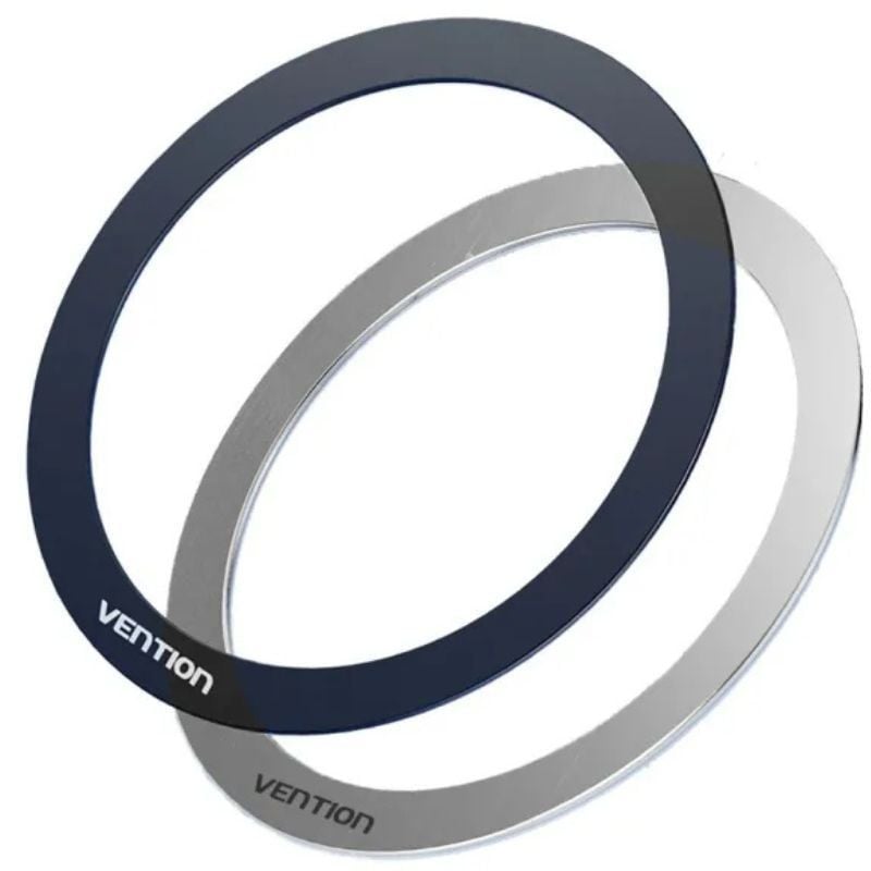 Pack 2 Autocolantes Universais para Anéis Magnéticos de Metal Vention KQOB0 / Compatível com Smartp…
