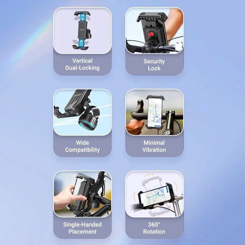 Suporte para Smartphone para Bicicleta Vention KSFB0 / Preto