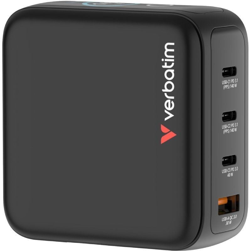 Carregador de Parede Universal Gan de Viagem Mini Carregador Verbatim Gan com Ecrã / 3xusb Type-c /…