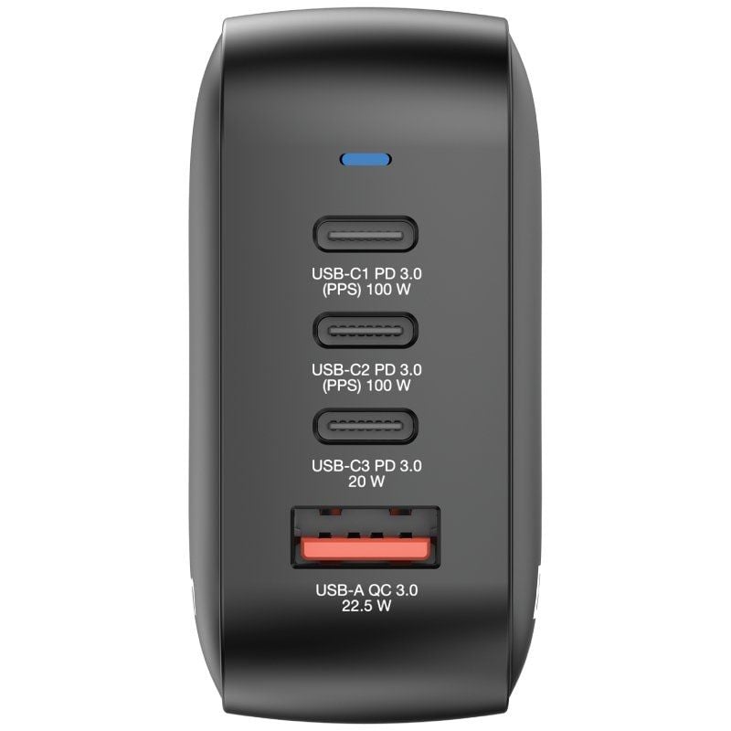 Carregador de Parede Universal Gan de Viagem Mini Carregador de Parede Verbatim Gan / 3xusb Tipo C…