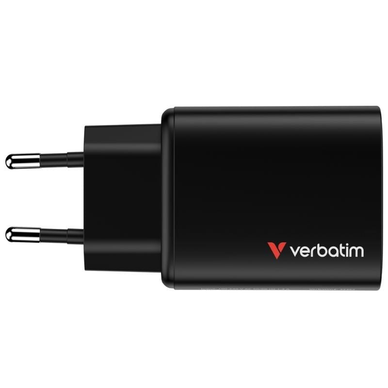 Carregador de Parede Gan Verbatim Essentials / 2xusb Type-c / 1xusb / 65W