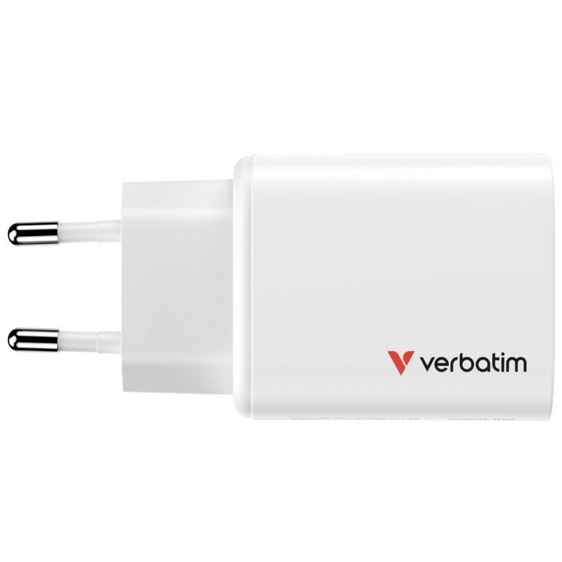 Carregador de Parede Gan Verbatim Essentials / 2xusb Type-c / 1xusb / 65W