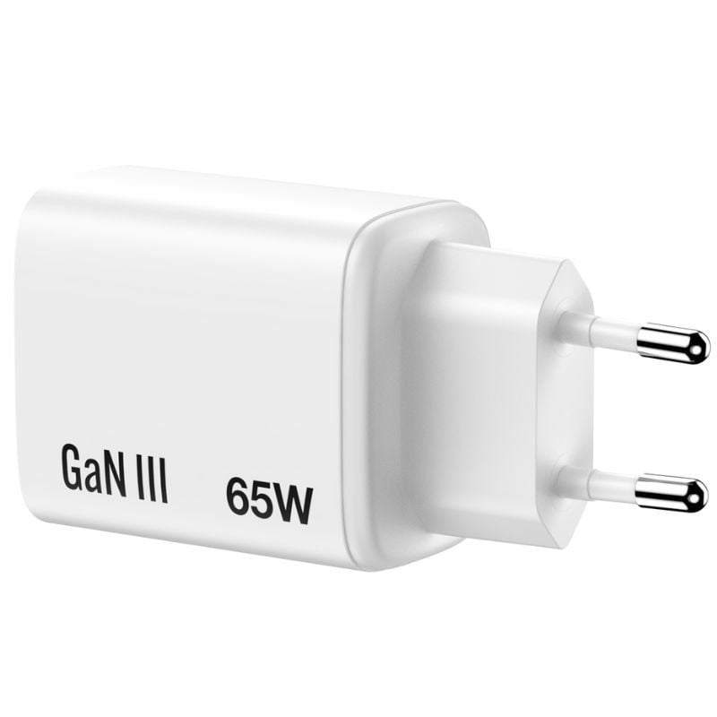 Carregador de Parede Gan Verbatim Essentials / 2xusb Type-c / 1xusb / 65W