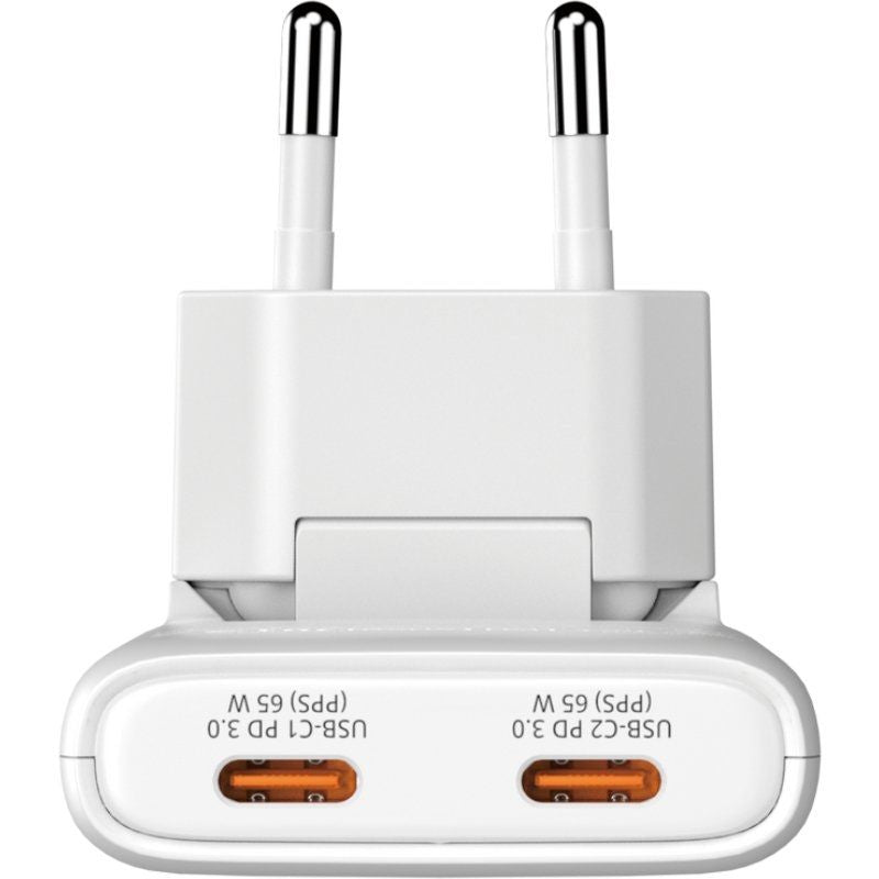Carregador de Parede Verbatim Fold 'n' Go Gan / 2xusb Type-c / 65W