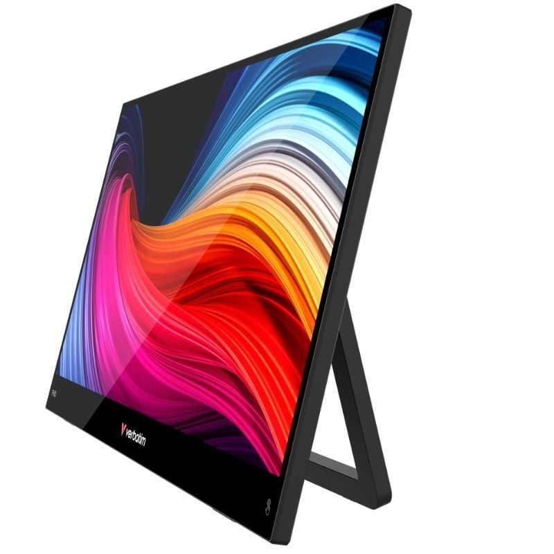 Monitor Tátil Portátil Verbatim Touch Light 14" / Full HD / Multimédia / Preto