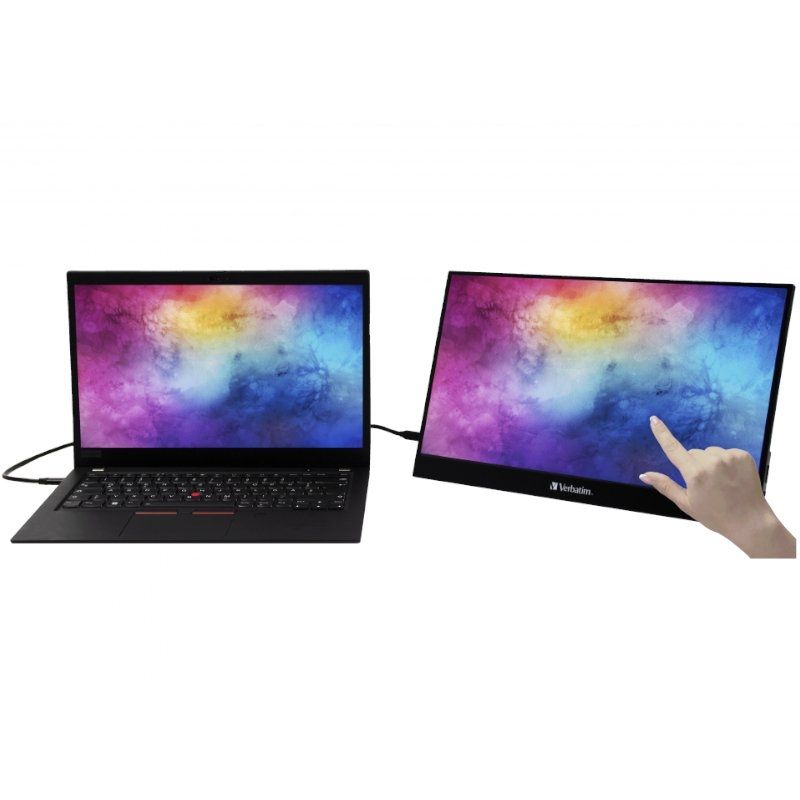 Monitor Tátil Portátil Verbatim Pmt-17 17,3" / Full HD / Multimédia / Preto