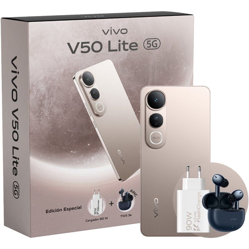 Vivo V50 Lite 8GB / 256GB / 6.77" / 5G / Smartphone em Ouro Titânio