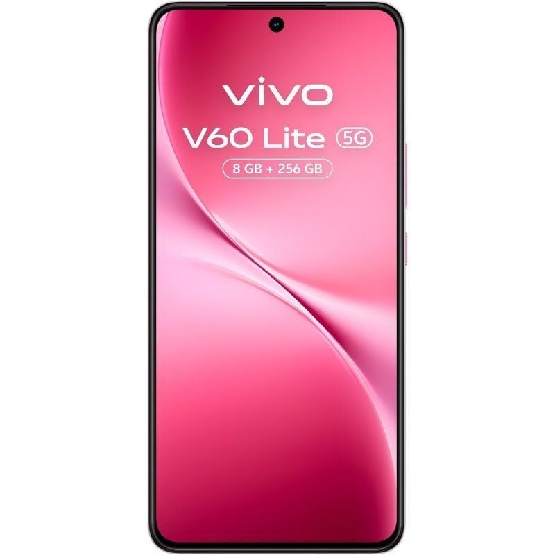 Smartphone Vivo V60 Lite 8GB / 256GB / 6.77" / 5G / Rosa / Inclui Carregador de 90W e Auscultadores