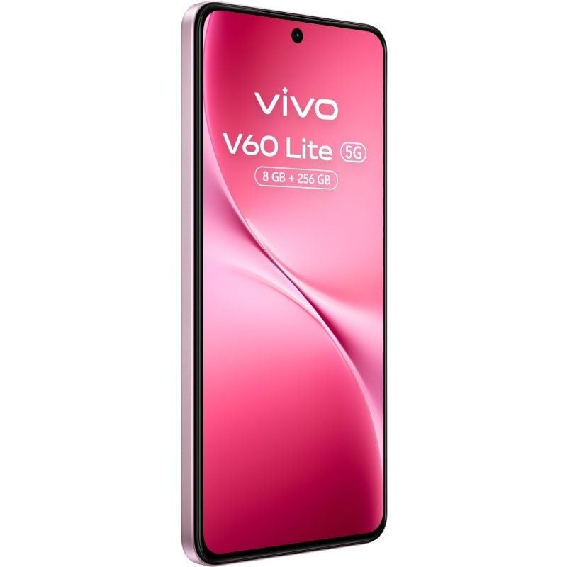 Smartphone Vivo V60 Lite 8GB / 256GB / 6.77" / 5G / Rosa / Inclui Carregador de 90W e Auscultadores