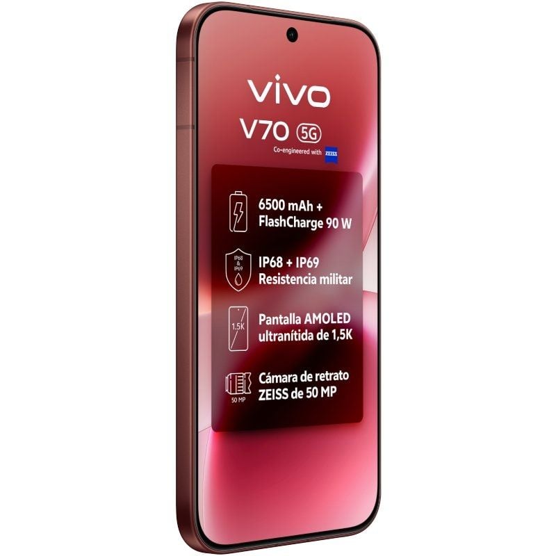 Smartphone Vivo V70 8 GB / 512 GB / 6,59" / 5G / Castanho