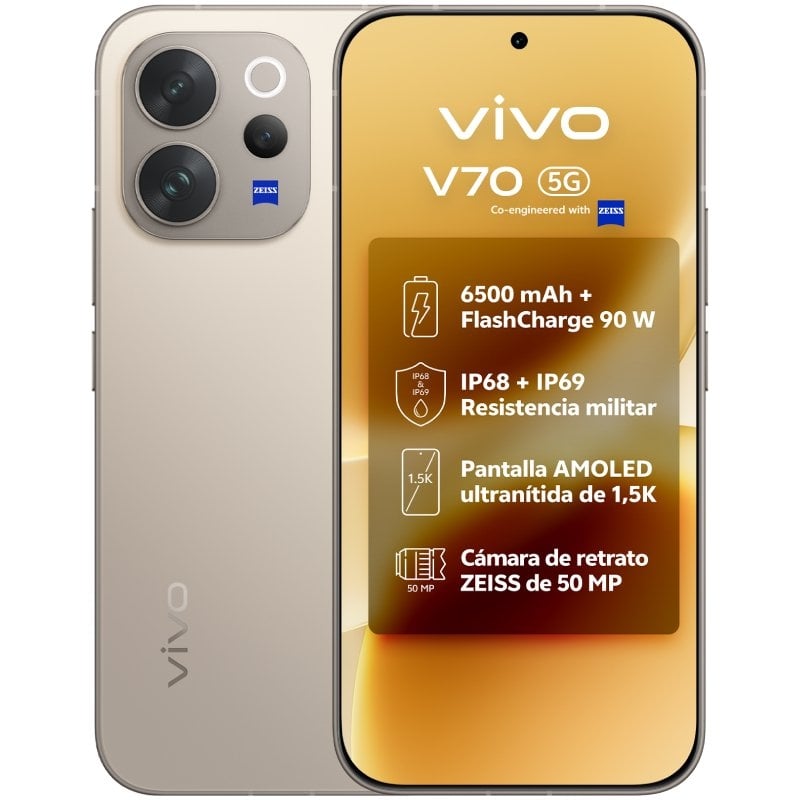 Smartphone Vivo V70 8 GB / 512 GB / 6,59" / 5G / Cinza