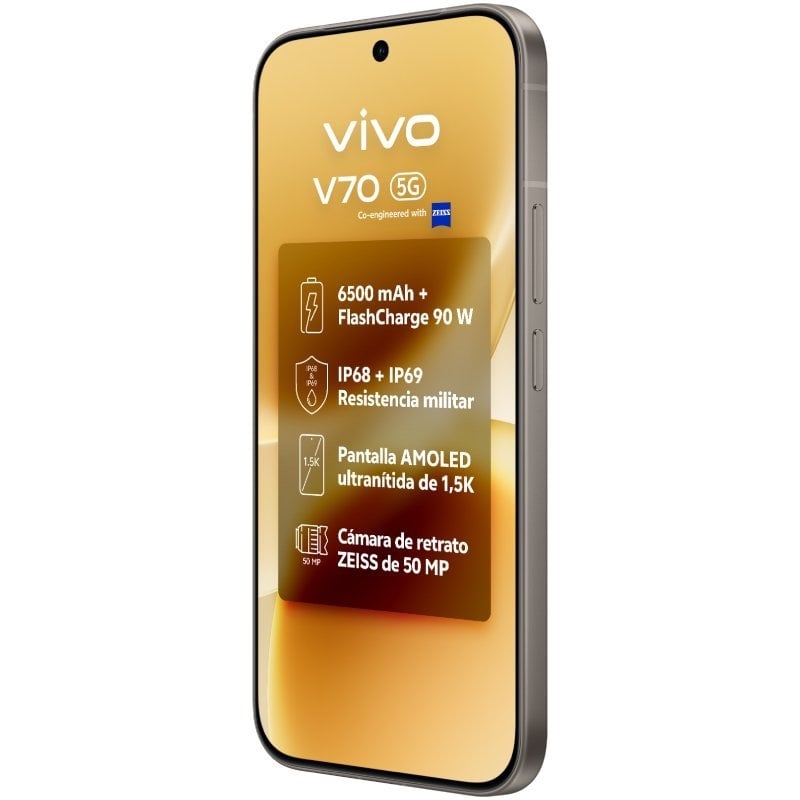 Smartphone Vivo V70 8 GB / 512 GB / 6,59" / 5G / Cinza