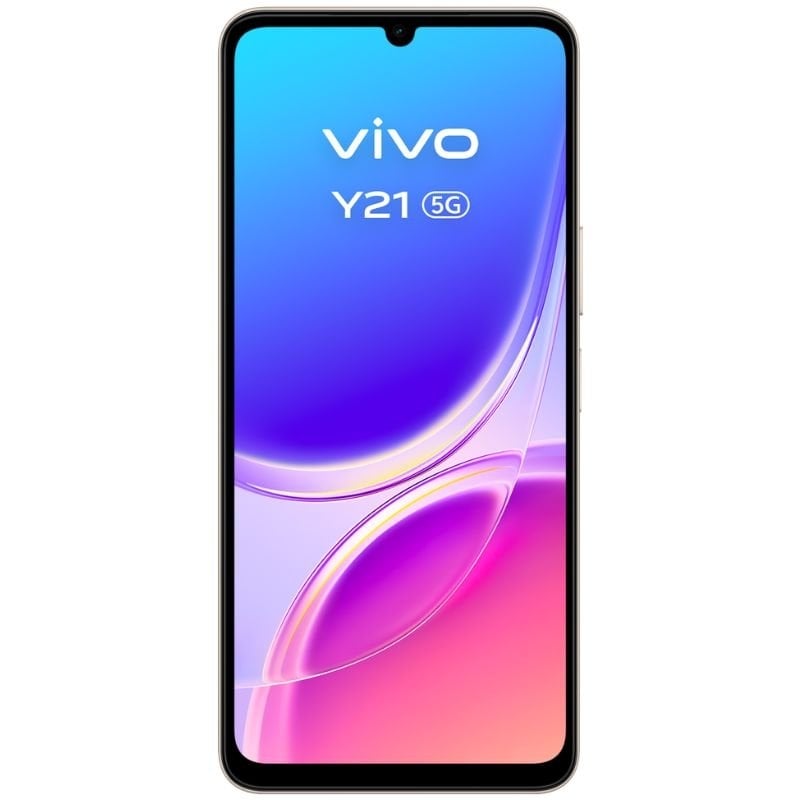 Smartphone Vivo Y21 4 GB / 256 GB / 6,74" / 5G / Dourado / Inclui Carregador + Auscultadores