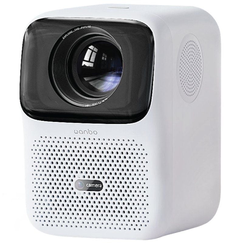 Projetor Portátil Wanbo T4 / 450 Lumens / Full HD / HDMI / Bluetooth / Wifi / Branco