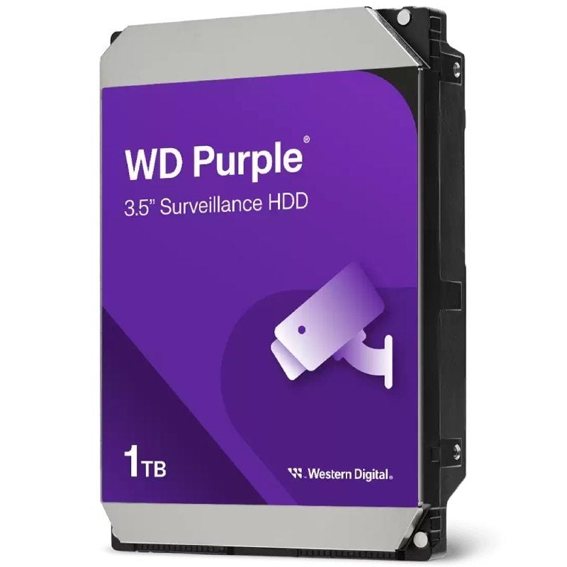 Disco Rígido Western Digital WD Purple Surveillance 1TB / 3,5" / SATA III / 64MB