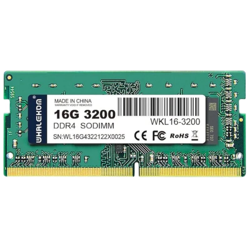 Memória RAM Whalekom WK4SO32 16 GB / DDR4 / 3200 Mhz / 1,2 V / CL19 / SODIMM