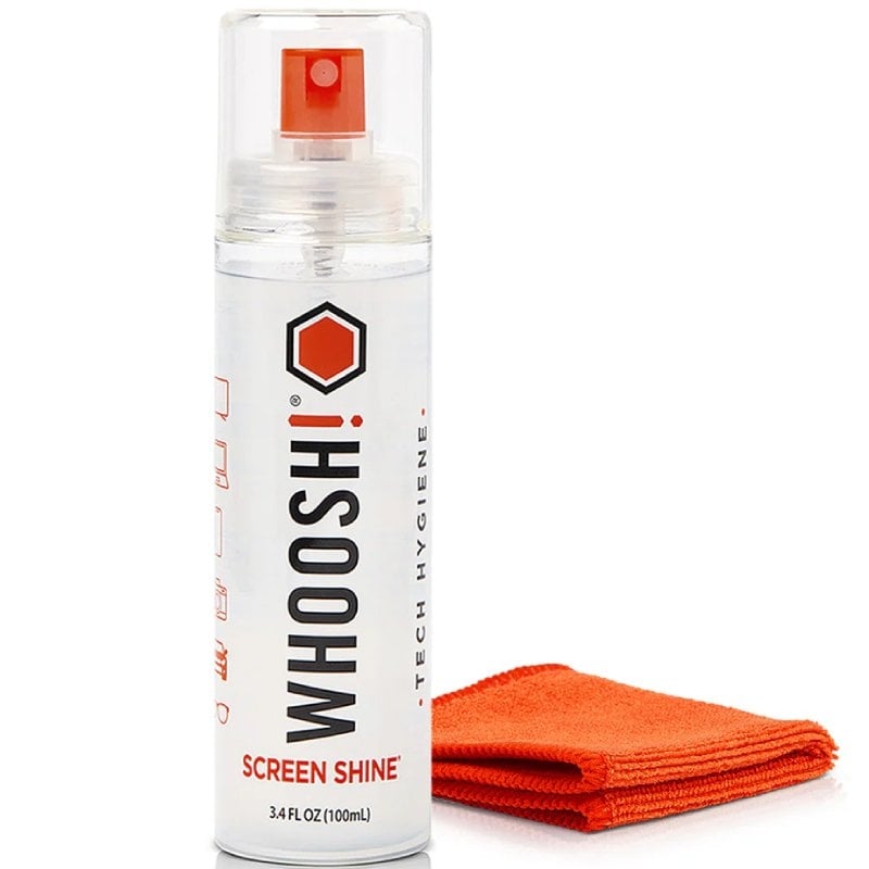 Kit de Limpeza de Ecrãs Whoosh Kit GO XL WSH003 / Spray de 100 Ml + Pano de Microfibra