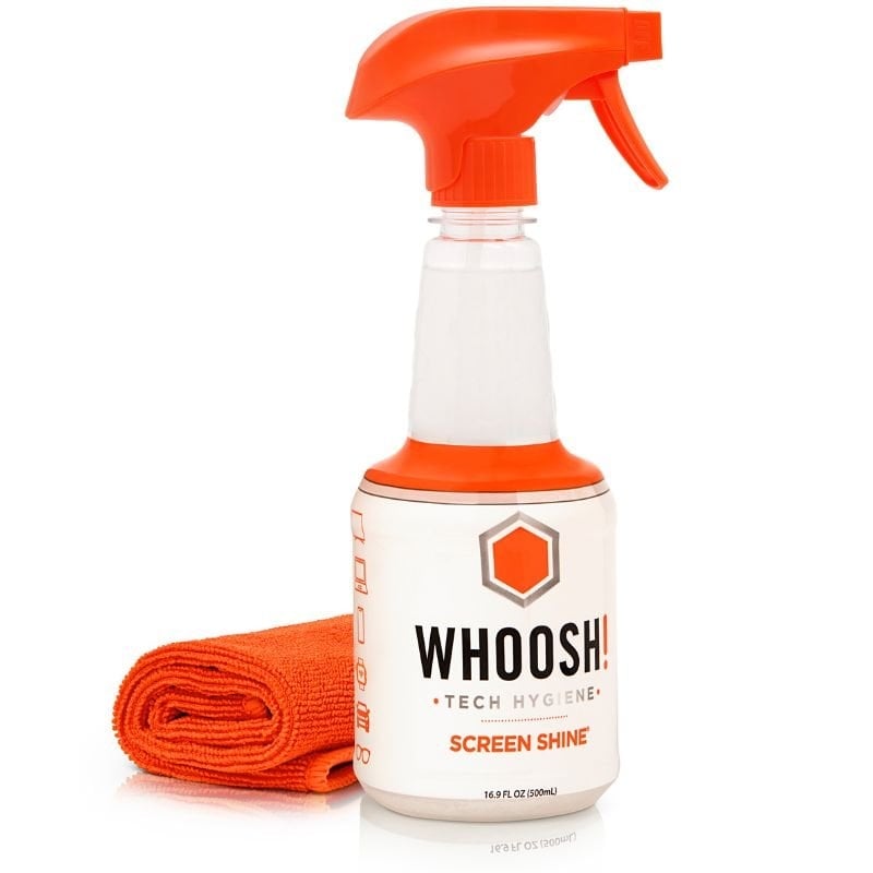 Kit de Limpeza de Ecrãs Whoosh WSH005 / Spray de 500 Ml + Pano de Microfibra