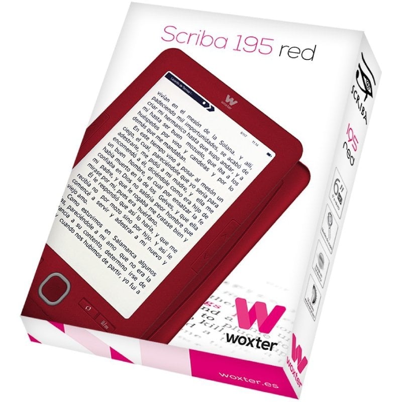 E-book Woxter Scriba 195 / 6" / Tinta Eletrónica / Vermelho