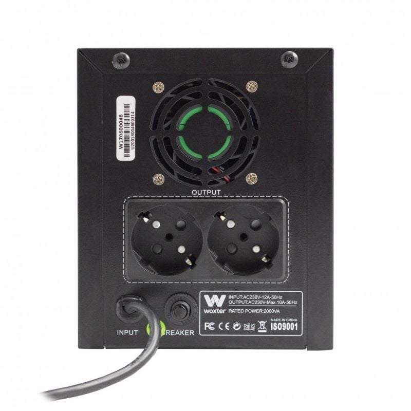 UPS Woxter Line Interactive UPS 2000 VA / 2000va-1200w / 2 Saídas / Formato Torre