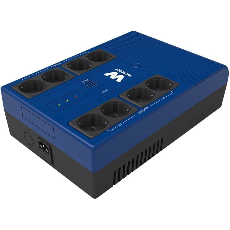 UPS Woxter Multibase Line Interactive UPS 800 VA / 800va-480w / 8 Saídas / Formato de Torre
