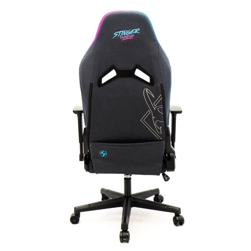 Cadeira para Jogos Woxter Stinger Station Elite / Luzes LED / Azul e Cor-de-rosa