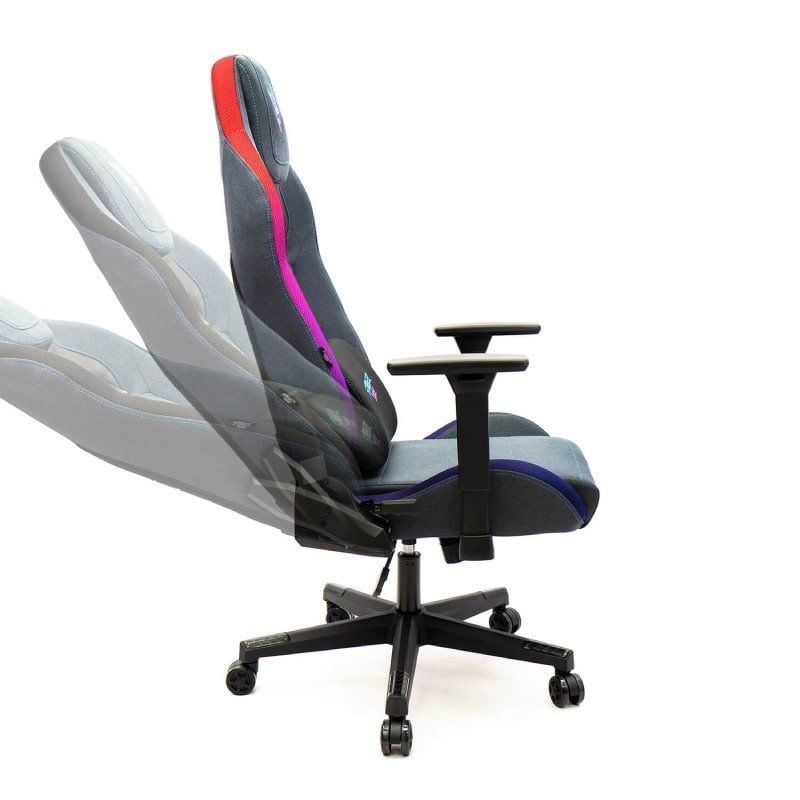 Cadeira para Jogos Woxter Stinger Station Elite / Luzes LED / Azul e Cor-de-rosa
