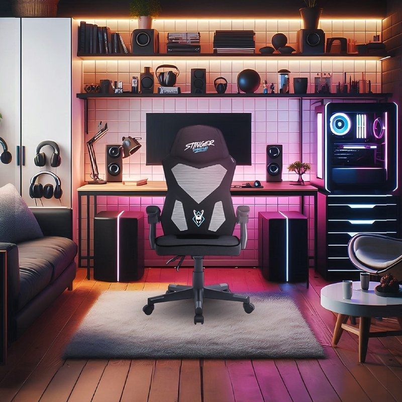 Cadeira para Jogos Woxter Stinger Station Sense / Preto