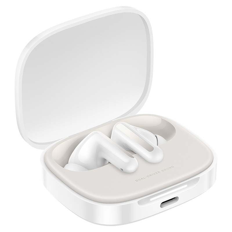 Auscultadores Bluetooth Xiaomi Redmi Buds 6 com Estojo de Carregamento / 10h de Autonomia / Branco