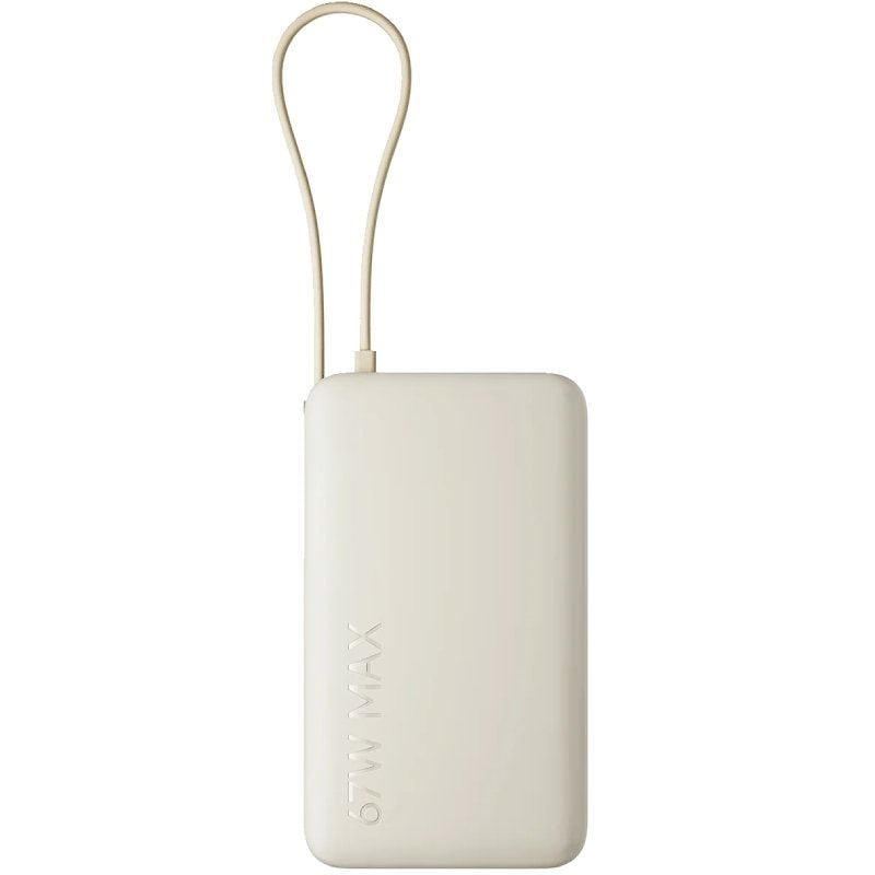 Powerbank Xiaomi de 10 000 Mah com Cabo Integrado de 67 W / 67 W / Bege / Inclui Cabo USB Tipo C