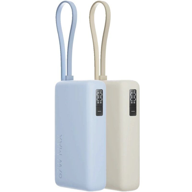 Powerbank Xiaomi de 10 000 Mah com Cabo Integrado de 67 W / 67 W / Azul / Inclui Cabo USB Tipo C