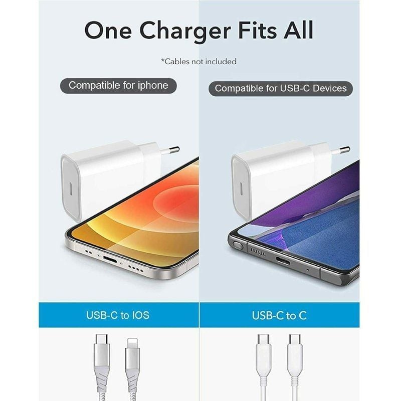 Carregador de Parede Xiaomi Mi 20W (tipo C) / 1xusb Tipo C / 20W