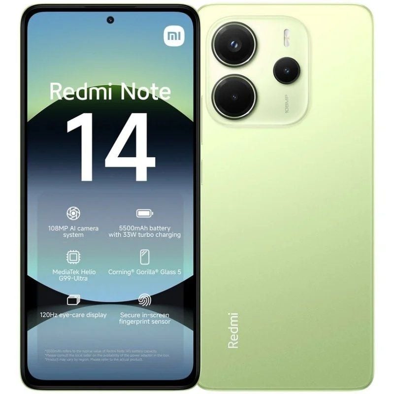 Smartphone Xiaomi Redmi Note 14 8GB / 256GB / 6.67" / Verde