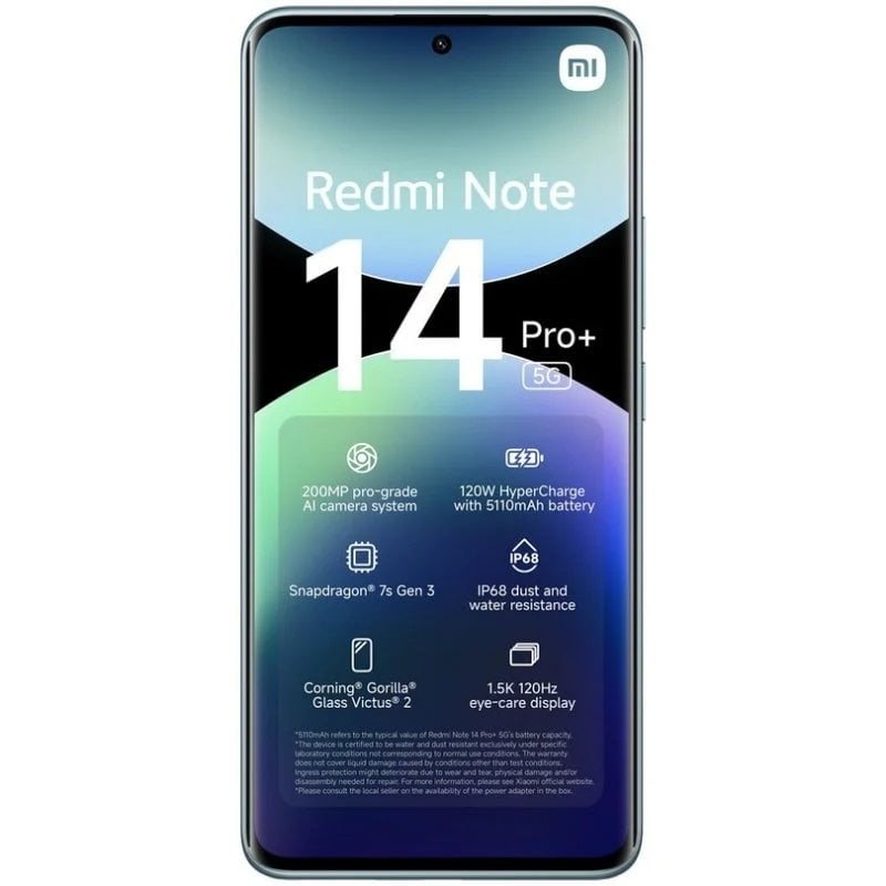 Smartphone Xiaomi Redmi Note 14 Pro+ 12 GB / 256 GB / 6,67" / 5G / Azul