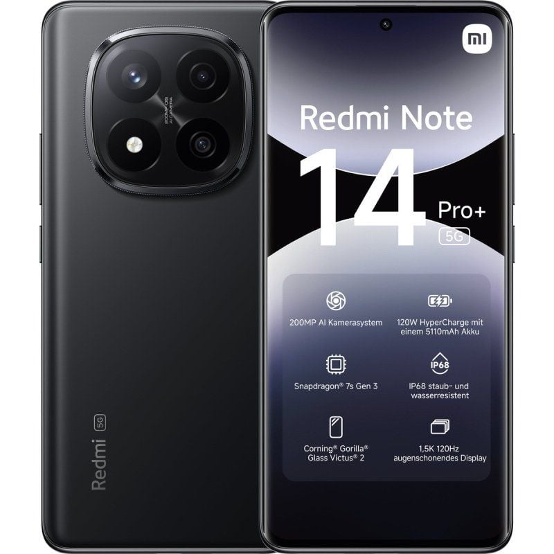 Smartphone Xiaomi Redmi Note 14 Pro+ 12 GB / 512 GB / 6,67" / 5G / Preto