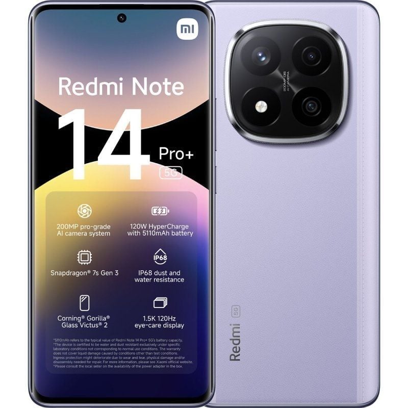 Smartphone Xiaomi Redmi Note 14 Pro+ 12GB / 512GB / 6.67" / 5G / Roxo