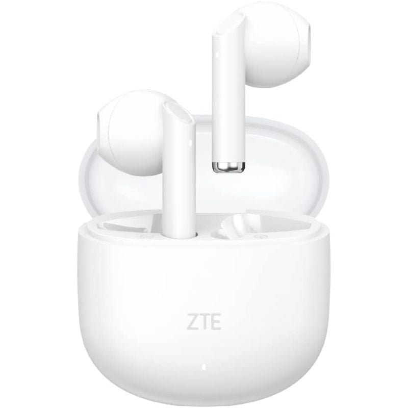 Auscultadores Bluetooth ZTE Buds 2 com Estojo de Carregamento / 5h de Autonomia / Branco
