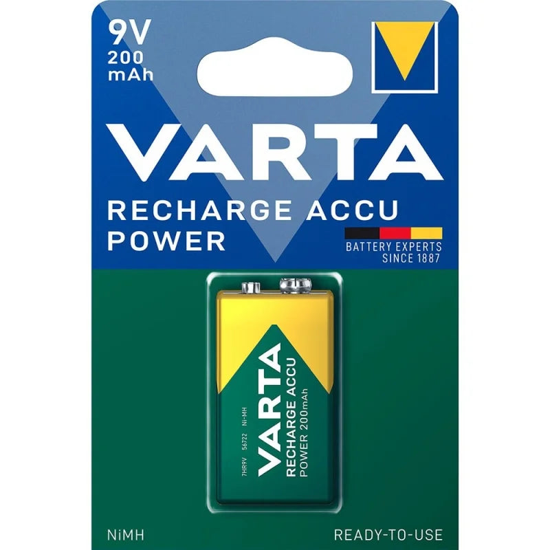 Varta 9V 200 mAh Rechargeable Batteries